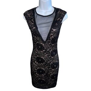 Women's Akira Chicago Black Lace Cocktail Dress - S